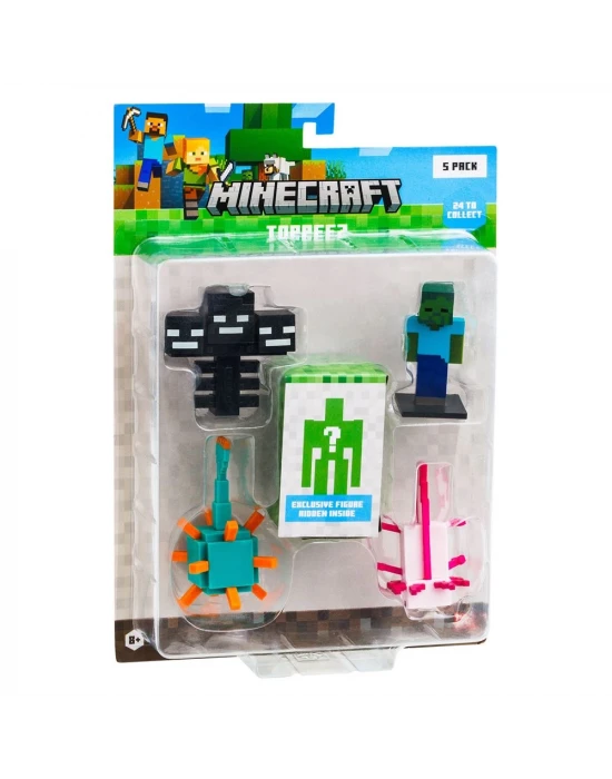 Minecraft 3D Figür Toppeez 5li Set MC2040 Model 1