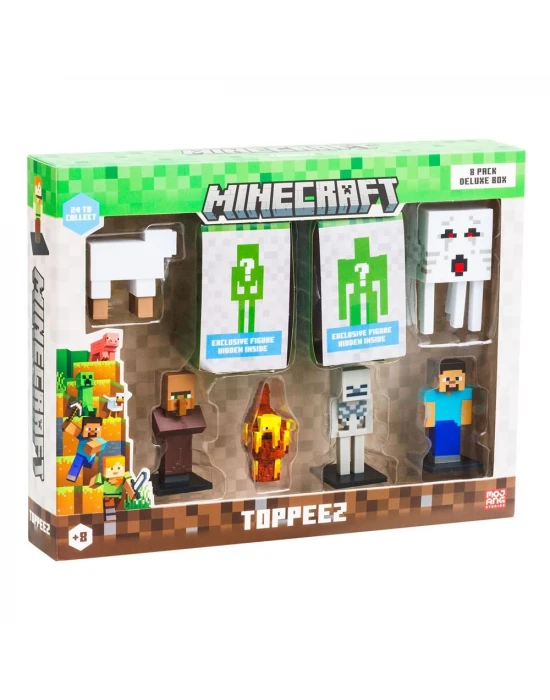 Minecraft 3D Figür Toppeez 8li Delüks Set MC2070 Model 1