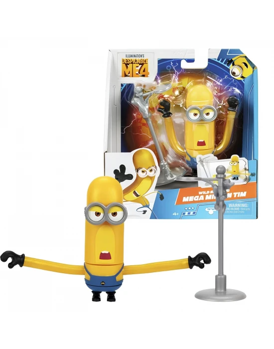 Minions Aksiyon Figürü 10 Cm 59277 Wild Spinning Mega Minion Tim