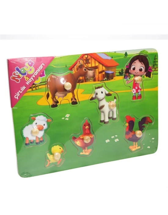 Niloya Ahşap Puzzle - Çiftlik Hayvanları