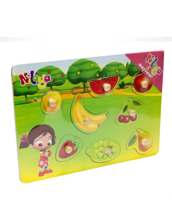 Niloya Ahşap Puzzle - Meyveler