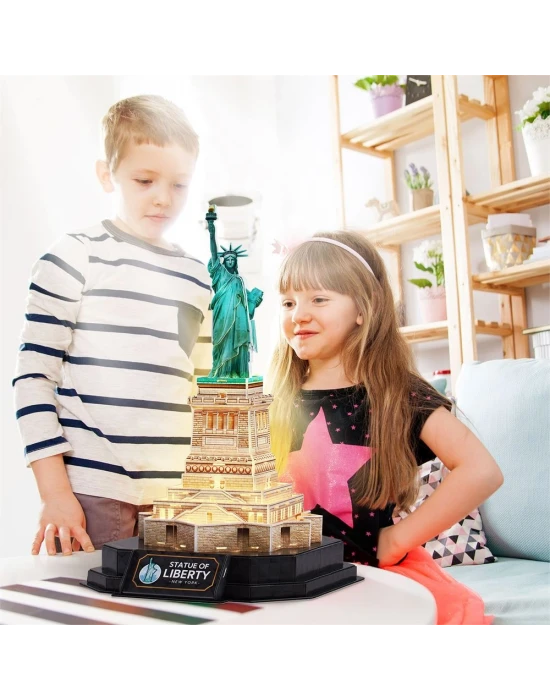 Özgürlük Heykeli 3D Puzzle (Led Işıklı) L536h