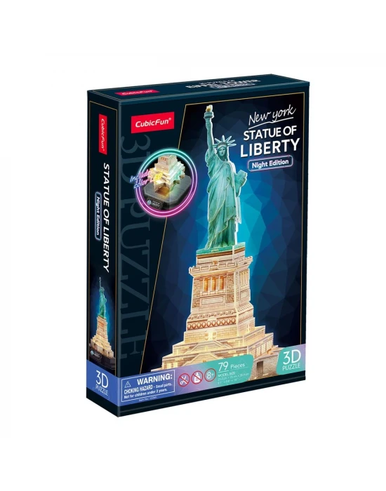 Özgürlük Heykeli 3D Puzzle (Led Işıklı) L536h