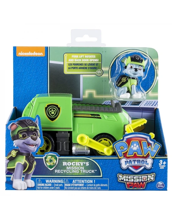 Paw Patrol Jungle Rescue Rocky Figür ve Araç Seti