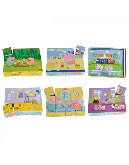 Peppa Pig Küp Puzzle 12 Parça