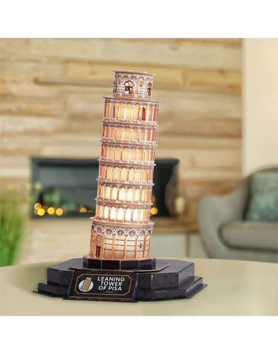 Pisa Kulesi 3D Puzzle (Led Işıklı) L535h