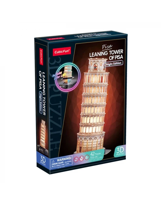 Pisa Kulesi 3D Puzzle (Led Işıklı) L535h