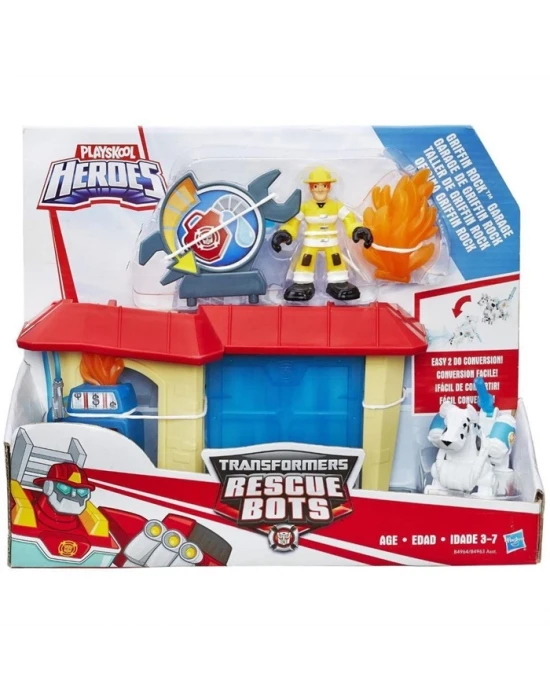 Playskool Transformers Rescue Bots Griffin Rock Garaj Oyun Seti