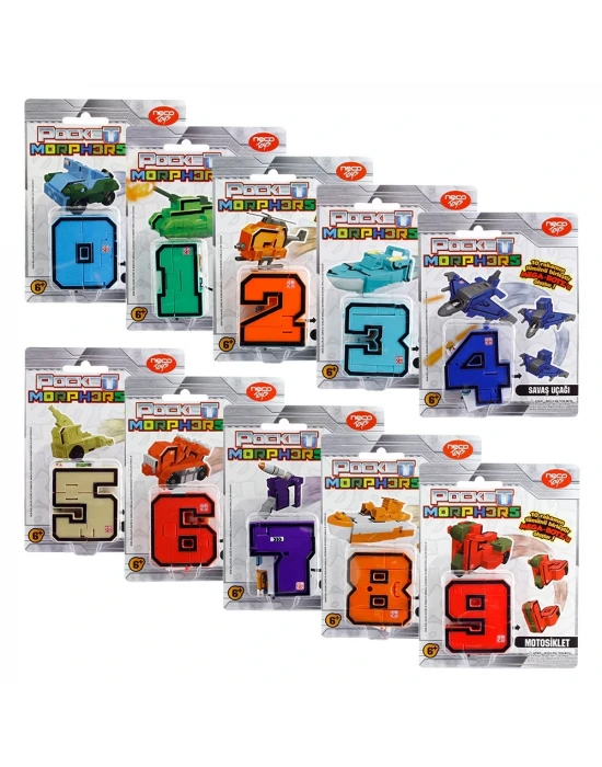 Pocket Morphers Dönüşebilen Numaralar 10lu Set