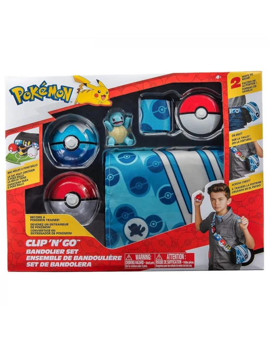 Pokemon Clip N Go Bandolier Büyük Set - Squirtle
