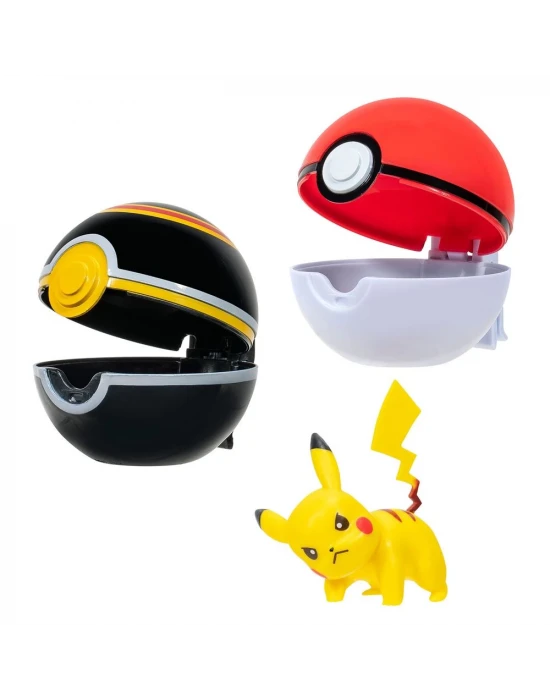 Pokemon Clip N Go Pokeball Kemer ve Figür Seti - Pikachu