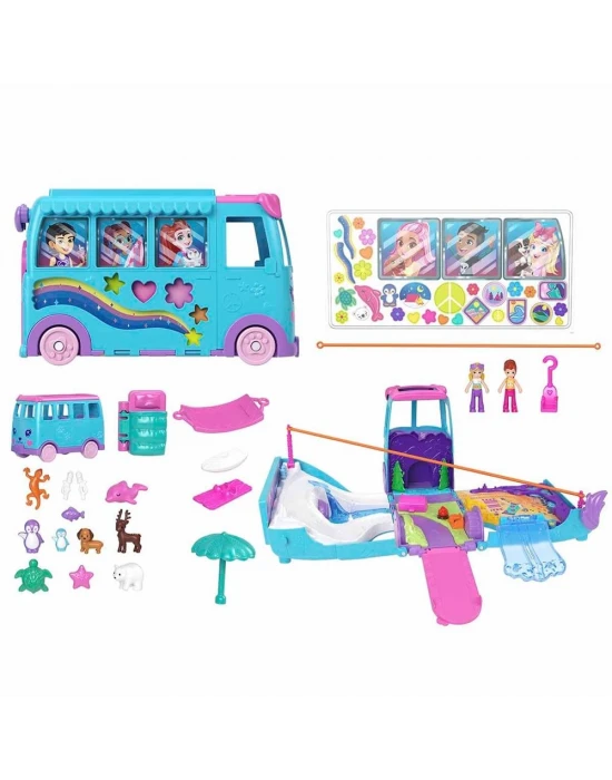 Polly Pocket Dönüşebilen Evcil Hayvan Karavanı Oyun Seti JCC22