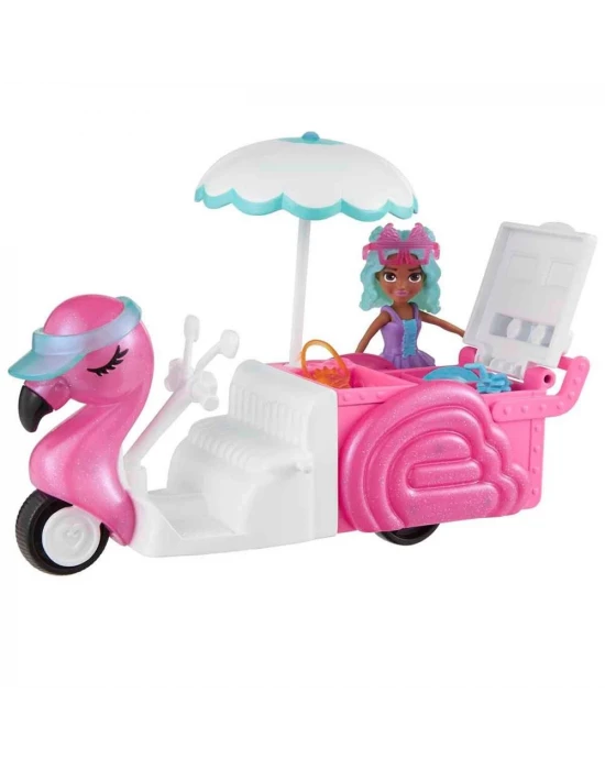 Polly Pocket Flamingo Atıştırmalık Arabası HWP24