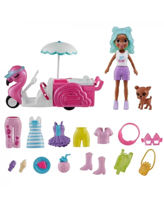 Polly Pocket Flamingo Atıştırmalık Arabası HWP24