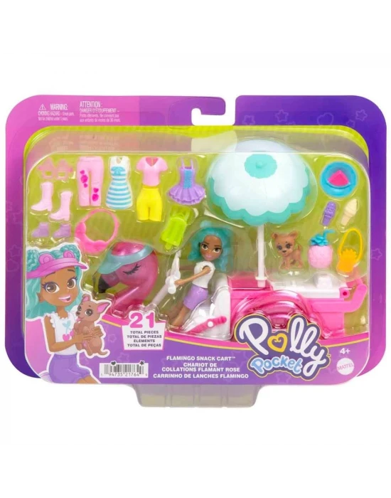 Polly Pocket Flamingo Atıştırmalık Arabası HWP24