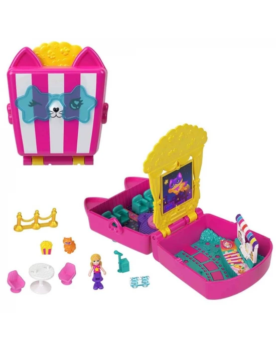 Polly Pocket Kedicik Sineması Mini Oyun Seti JFV01