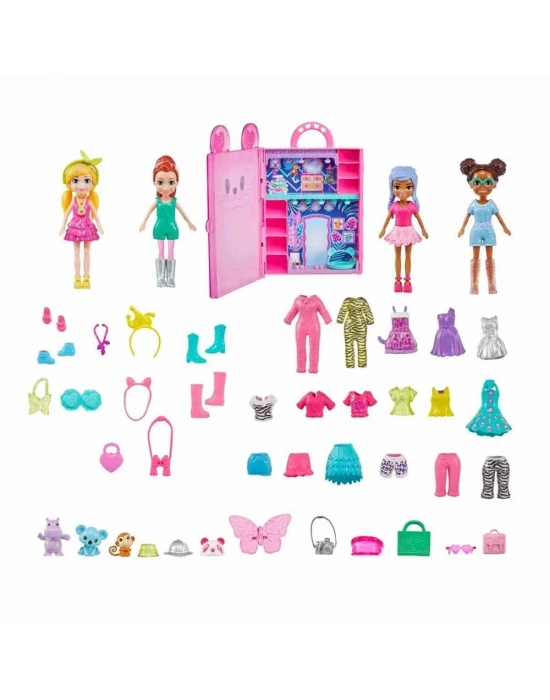 Polly Pocket Renkli Moda Gardırobu Oyun Seti HKW11