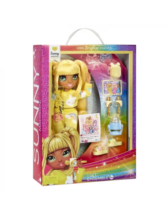 Rainbow High Jr. High Pijama Partisi Bebeği - Sunny Madison