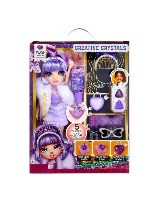 Rainbow High Kristal Serisi Bebekleri - Violet Willow 121404