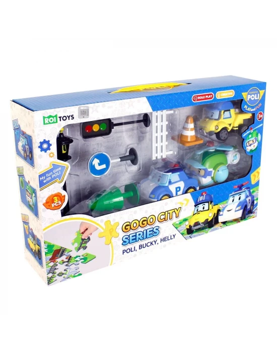 Robocar Poli GoGo City Serisi - Poli, Bucky, Helly Oyun Seti 912