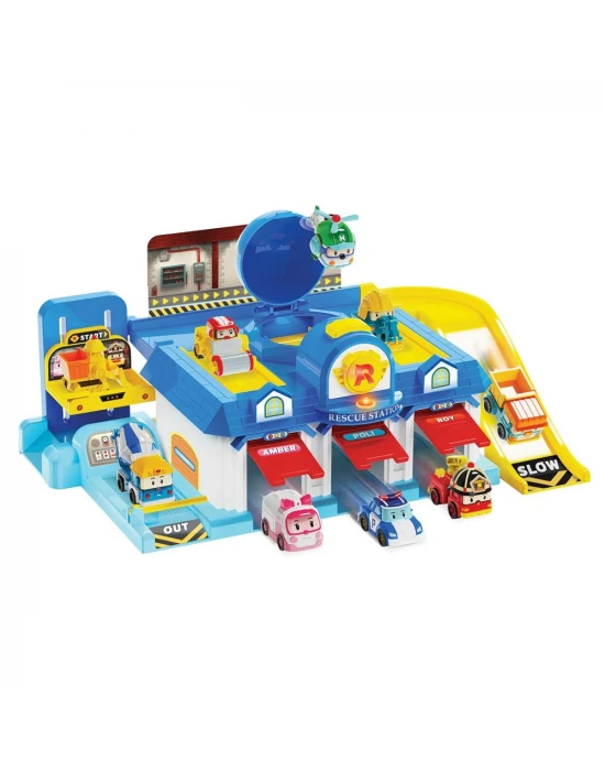 Robocar Poli Lets Go Ana Merkez Oyun Seti ve Poli Figür 0664