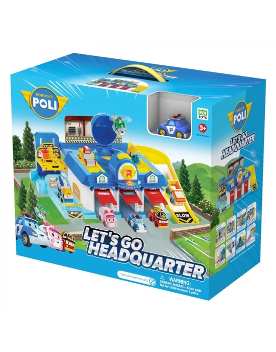 Robocar Poli Lets Go Ana Merkez Oyun Seti ve Poli Figür 0664