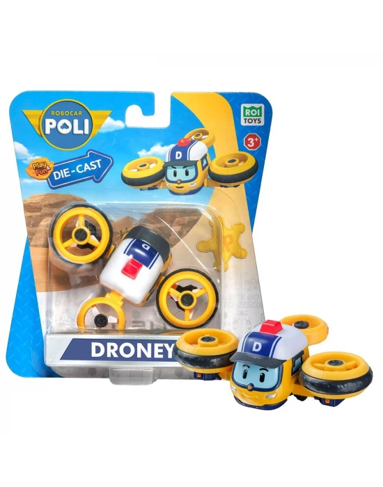 Robocar Poli Metal Araç Karakter Figürler - Droney