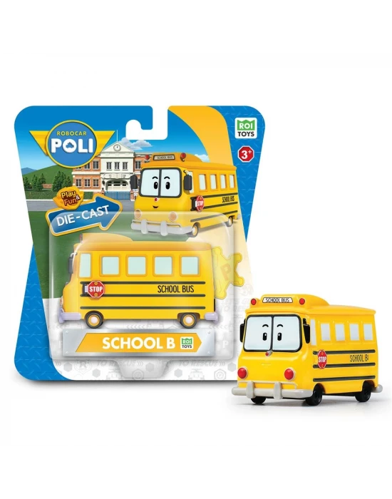 Robocar Poli Metal Araç Karakter Figürler - School B 83174