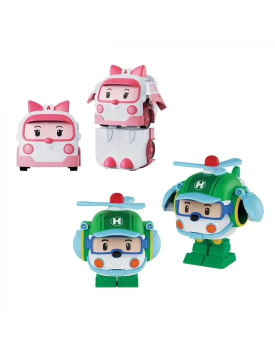 Robocar Poli Mini Transforming Kasabanın Kurtarma Araçları 4lü S