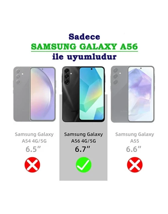 Samsung A56 Sert Şeffaf Telefon Kılıfı