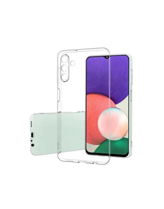 Samsung Galaxy A13 Kamera Korumalı Şeffaf Tıpalı Silikon Kılıf