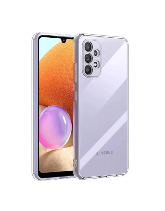 Samsung Galaxy A22 Kamera Korumalı Şeffaf Tıpalı Silikon Kılıf