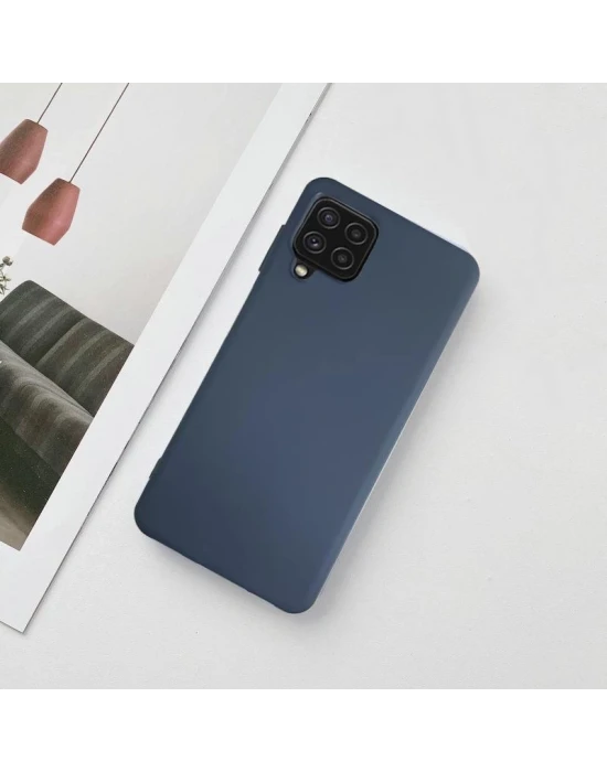 Samsung Galaxy A22 Lansman Likid Silikon Kamera Korumalı Kılıf