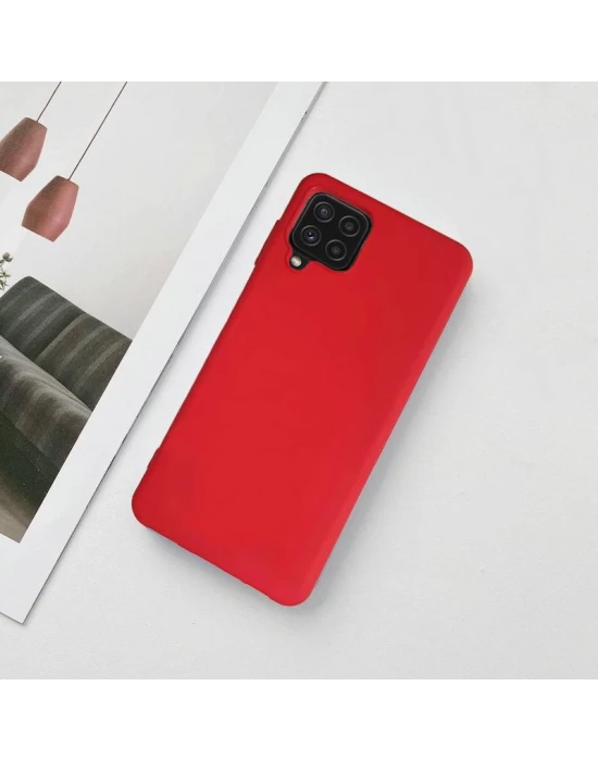 Samsung Galaxy A22 Lansman Likid Silikon Kamera Korumalı Kılıf