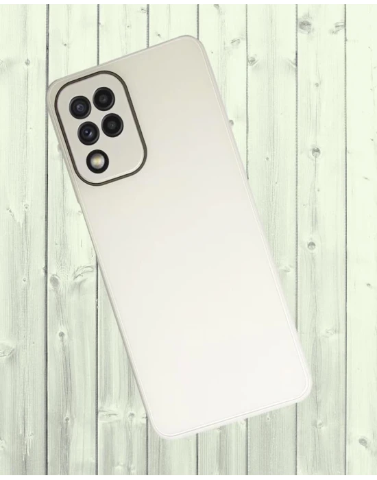 Samsung Galaxy A22 Parlak Cam Kamera Korumalı Telefon Kılıfı