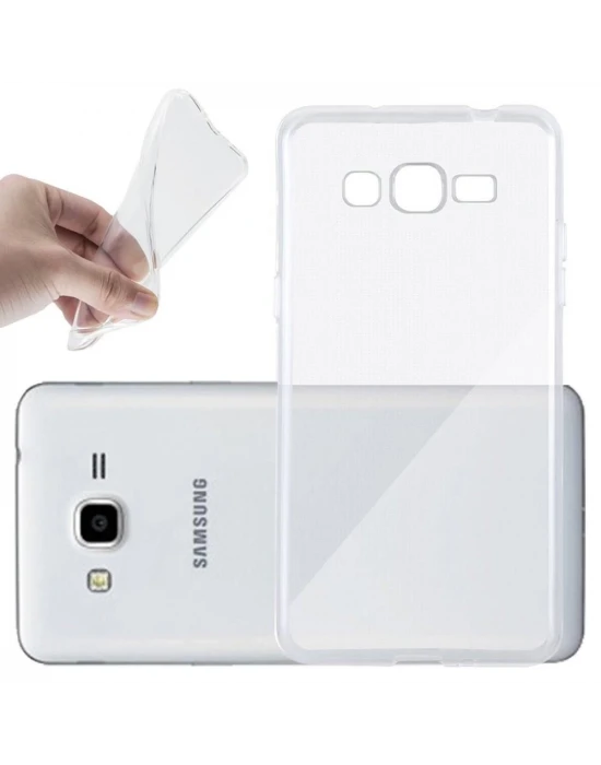 Samsung Galaxy Grand 2 Esnek Şeffaf Silikon Cep Telefonu Kılıfı