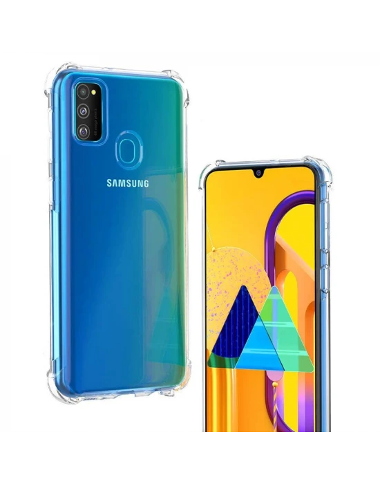 Samsung Galaxy M30S Anti Crash Darbe Korumalı Şeffaf Silikon Kılıf