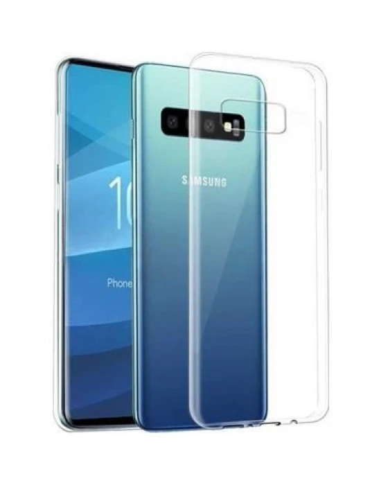Samsung Galaxy S10 Lite Şeffaf Tıpalı Kamera Korumalı Silikon Kılıf