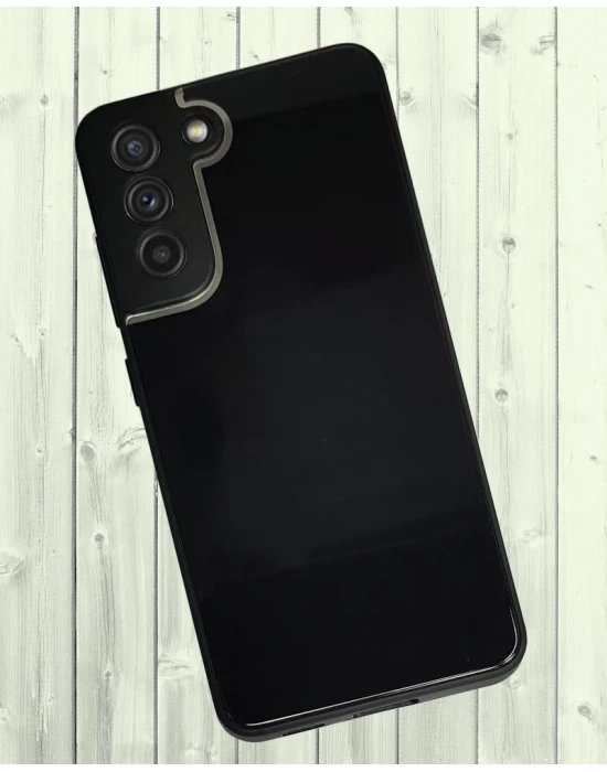 Samsung Galaxy S21 FE Parlak Cam Kamera Korumalı Telefon Kılıfı