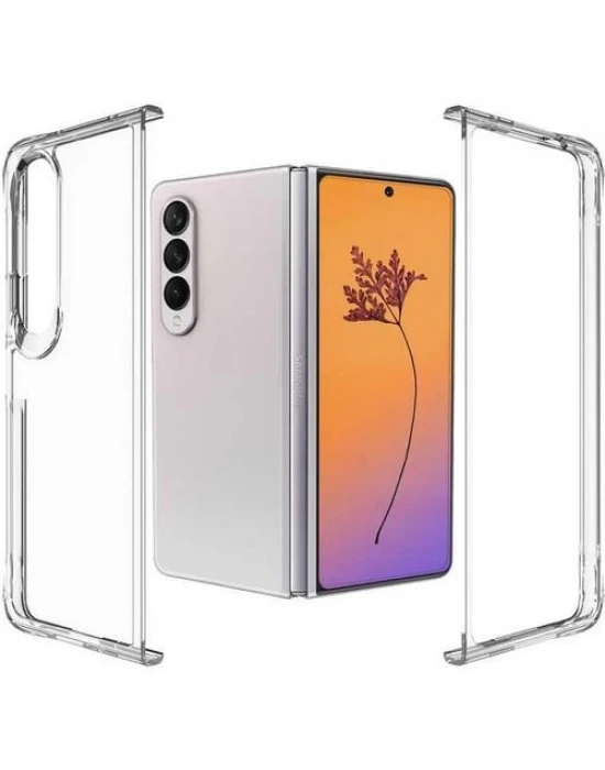 Samsung Galaxy Z Fold 4 Sert Kristal Telefon Kılıfı Koruma Kılıf - Şeffaf