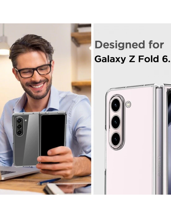 Samsung Galaxy Z Fold 6 Kılıf Şeffaf Sert