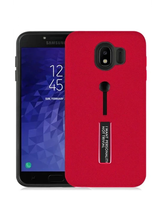 SAMSUNG J4 STANDLI KILIF PEMBE
