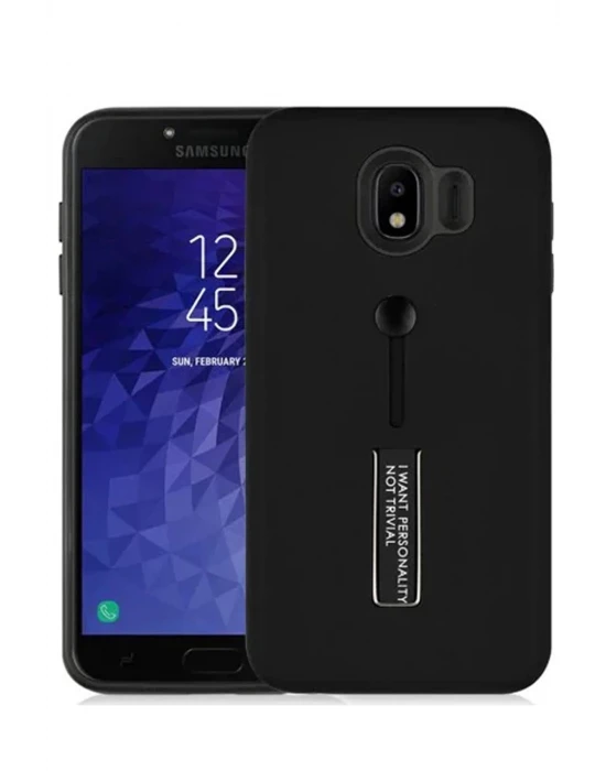SAMSUNG J4 STANDLI KILIF SİYAH