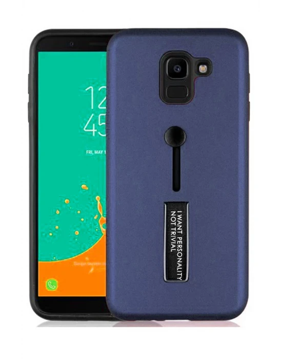SAMSUNG J6 STANDLI KILIF LACİVERT