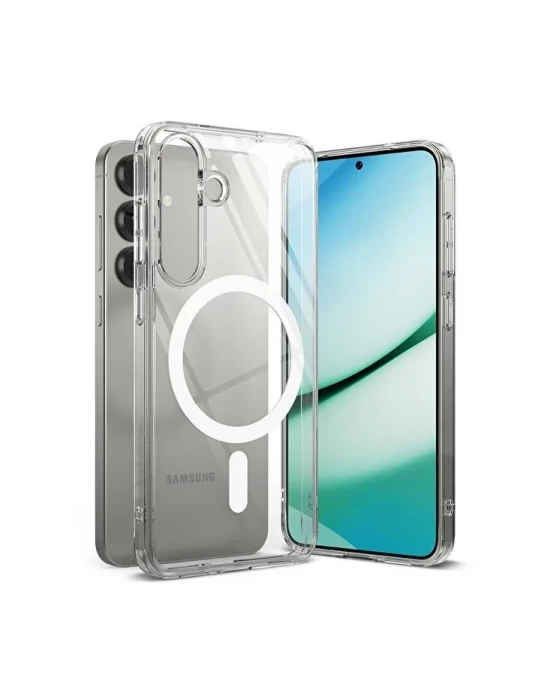 Samsung S24 FE Magsafe Sert Şeffaf Telefon Kılıfı
