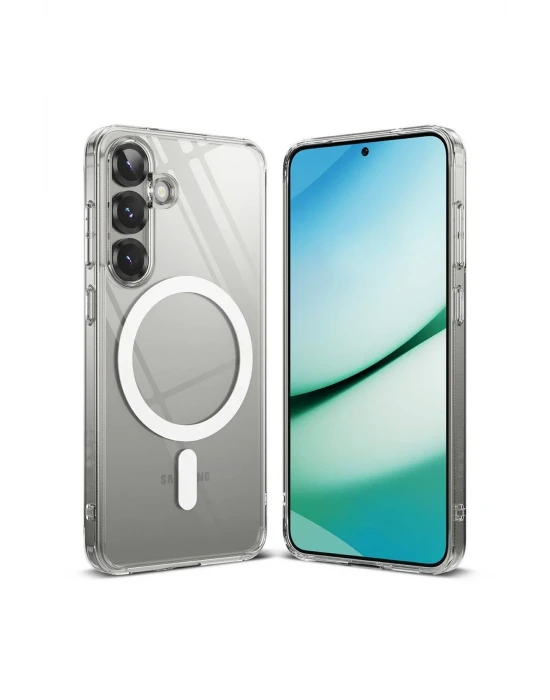 Samsung S24 FE Magsafe Sert Şeffaf Telefon Kılıfı