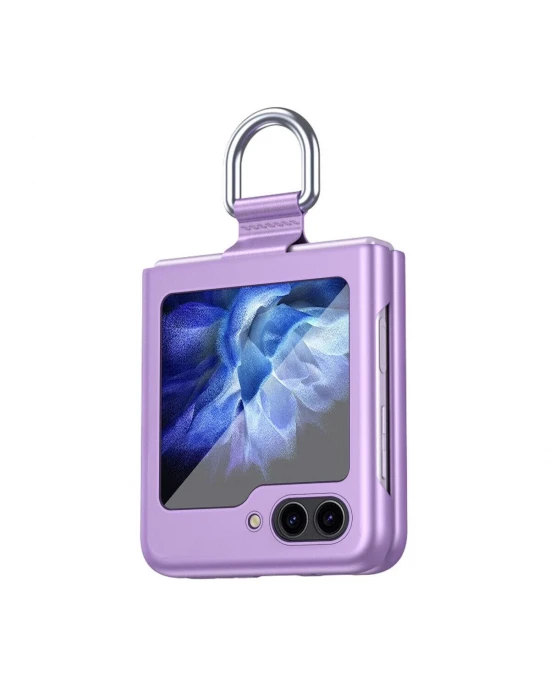 Samsung Z Flip 5 Yüzüklü Standlı Mat Kılıf