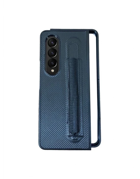 Samsung Z Fold 3 Ön-Arka Standlı Kalemli Kılıf