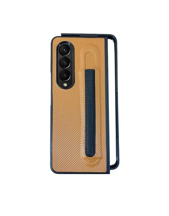 Samsung Z Fold 4 Ön-Arka Standlı Kalemli Kılıf
