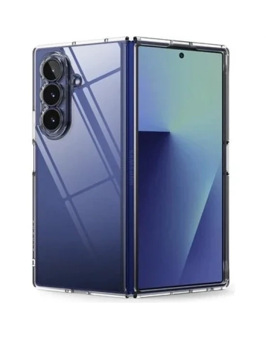 Samsung Z Fold 7 ile Uyumlu Sert Pc Şeffaf Sararmaz Telefon Kılıfı